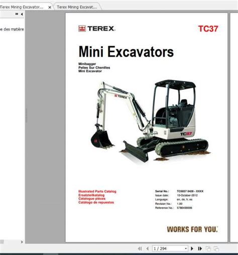 terex tc37 parts manual